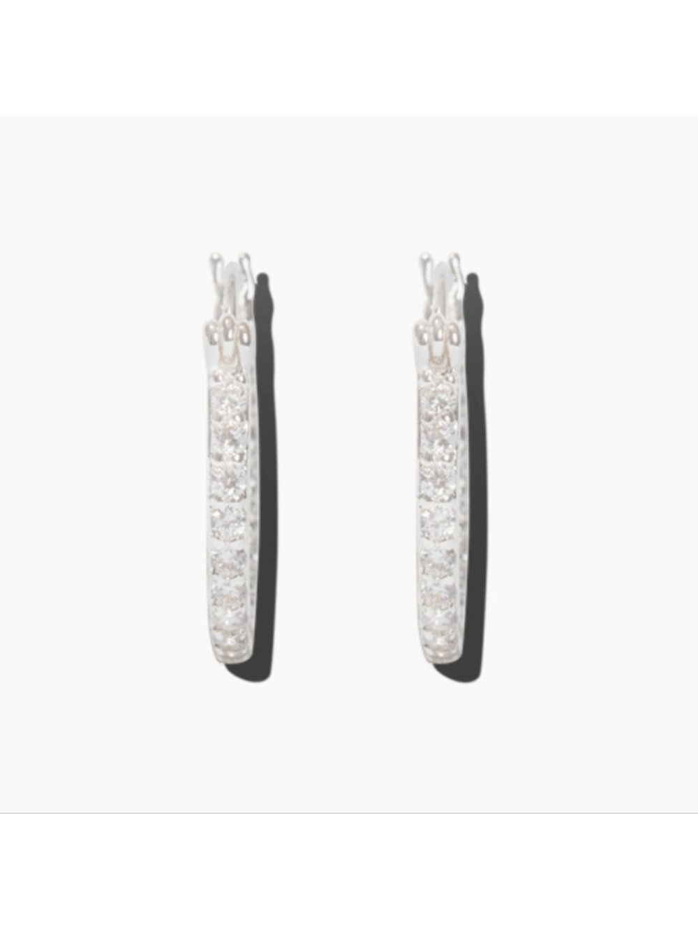 Crystal Haze SILVER Mini Serena Hoops | NEW
